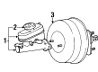 2001 Lincoln Continental Brake Master Cylinder Diagram - F8OZ-2140-BA