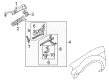 Mercury Montego Radiator Support Diagram - 5G1Z-16138-AC