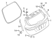 Lincoln Trunk Lid Lift Support Diagram - EJ7Z-78406A10-B