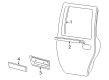 Lincoln Door Moldings Diagram - 7L7Z-7825557-A