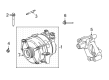 Ford F-350 Super Duty Alternator Bracket Diagram - LC3Z-10A313-A