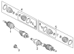 Ford Mustang Mach-E CV Boot Diagram - LJ9Z-3A331-E