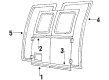 1991 Ford E-150 Econoline Club Wagon Weather Strip Diagram - E9UZ1543723A