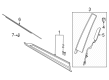 Ford Escape Door Moldings Diagram - LJ6Z-7821452-A