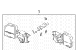 2023 Ford F-150 Lightning Car Mirror Diagram - ML3Z-17696-DA