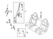 Ford F-250 Super Duty Seat Belt Diagram - AC3Z-25611B08-AA
