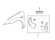Ford Focus Mud Flaps Diagram - YS4Z-16A550-DA