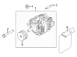 2012 Ford Mustang Alternator Diagram - CR3Z-10346-A