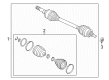 2023 Ford Mustang Axle Shaft Diagram - KR3Z-4K139-G