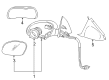 Mercury Car Mirror Diagram - YF1Z-17K707-AB