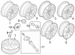 Ford C-Max Lug Nuts Diagram - DM5Z-1A043-A