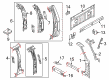 2015 Ford F-350 Super Duty Weather Strip Diagram - 9C3Z-2628182-A