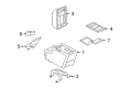 Mercury Center Console Base Diagram - 4L2Z-78045A36-AAE
