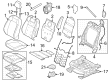 Ford Mustang Seat Cover Diagram - PR3Z-5464417-GA