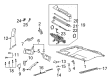 2005 Ford F-150 Sun Visor Diagram - 4L3Z-1504105-BAB