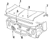 1985 Ford E-150 Econoline Club Wagon Lift Support Diagram - D9UZ-16826-B