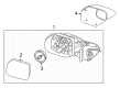 2022 Ford Maverick Car Mirror Diagram - NZ6Z-17682-M