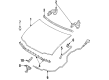 1997 Ford Aspire Hood Hinge Diagram - F4BZ16796A