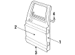1997 Ford F-250 HD Weather Strip Diagram - F4TZ-3525596-A