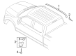 Ford F-250 Super Duty Door Moldings Diagram - ML3Z-1829076-AAPTM