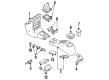 Ford Aspire Center Console Base Diagram - F7BZ61045A36AAB