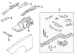 2009 Ford Mustang Radiator Support Diagram - 7R3Z-16152-A