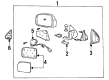 1998 Mercury Villager Car Mirror Diagram - F6XZ-17696-AA