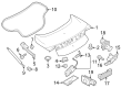 Ford Mustang Trunk Lid Lift Support Diagram - PR3Z-63406A10-C