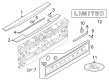 Ford F-250 Super Duty Emblem Diagram - ML3Z-5842528-D