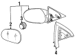 1998 Ford Mustang Car Mirror Diagram - F4ZZ-17K707-B
