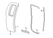 Ford F-150 Heritage Door Moldings Diagram - XL3Z-1825533-APTM