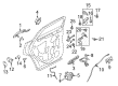 Lincoln Rear Passenger Door Handle Latch Diagram - BF6Z-5426413-C