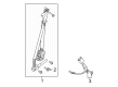 2023 Ford Bronco Seat Belt Diagram - N2DZ-58611B09-AB