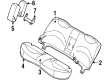 2002 Ford Crown Victoria Seat Cushion Diagram - F6AZ54600A88AA