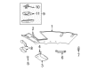 Lincoln Town Car Sun Visor Diagram - 8W1Z-5404104-AC