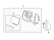 Ford E-150 Club Wagon Car Mirror Diagram - 3C2Z-17682-FAA