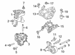 Ford Engine Mount Torque Strut Diagram - C1BZ-7C130-A
