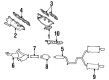 Lincoln Continental Catalytic Converter Diagram - F7OZ-5E212-AA