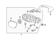 Ford Car Mirror Diagram - LL1Z-17682-XA