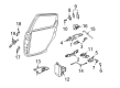 2007 Ford Focus Rear Passenger Door Handle Latch Diagram - 6S4Z-5426413-E