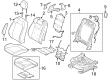 Ford Mustang Seat Cover Diagram - PR3Z-6364416-AA