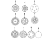 1987 Ford Aerostar Wheel Cover Diagram - E69Z1130X