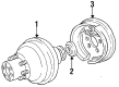 1993 Ford E-350 Econoline Club Wagon Wheel Cylinder Diagram - 1C2Z-2V261-FA