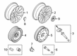 Lincoln Wheel Cover Diagram - LC5Z-1130-B
