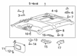 Ford F-250 Super Duty Sun Visor Diagram - LC3Z-2504105-NA