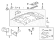 Ford Edge Sun Visor Diagram - 7T4Z-7804104-BB