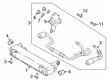 Lincoln Automatic Transmission Oil Cooler Line Diagram - JL3Z-7R081-H
