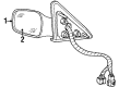 2000 Lincoln Town Car Car Mirror Diagram - XW1Z-17682-HA