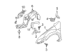 Mercury Milan Fender Diagram - 6E5Z-16005-AA