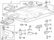Ford F-250 Super Duty Sun Visor Diagram - PC3Z-1004105-TA